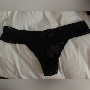 Felina Black Lace Thong GUC